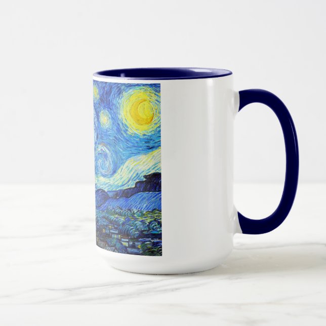 Taza Pintura de Guay Starry Night Vincent Van Gogh (Derecha)