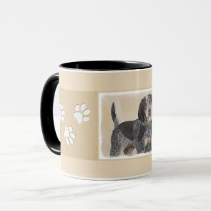 Taza Pintura de huevo azul - Perro original curado