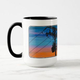 Taza Pintura de 'Hum atardecer' en un