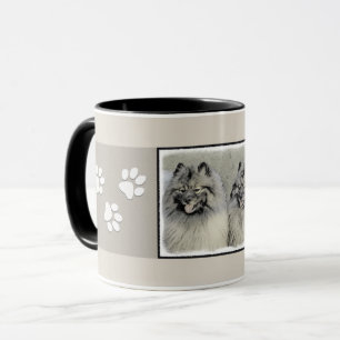 Taza Pintura de Keeshond Brothers - Arte Perro Original