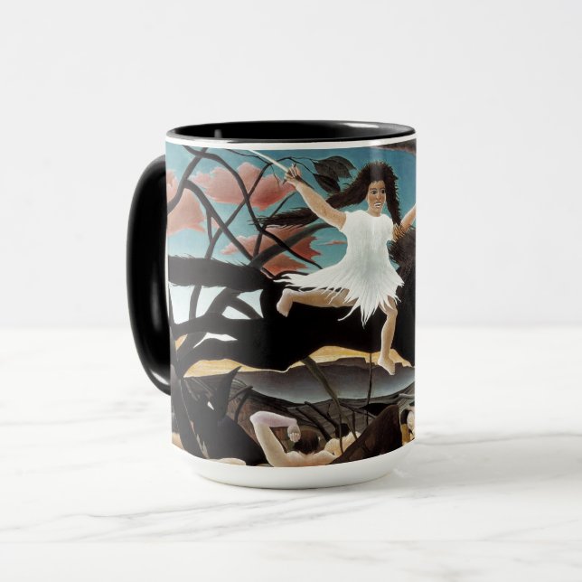 Taza Pintura de la guerra de Henri Rousseau (La Guerre) (Anverso izquierdo)