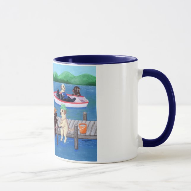 Taza Pintura de Lake Fun Labradors (Derecha)