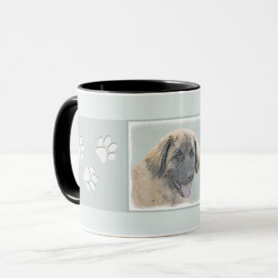 Taza Pintura de Leonberger - Arte de Perro Original.