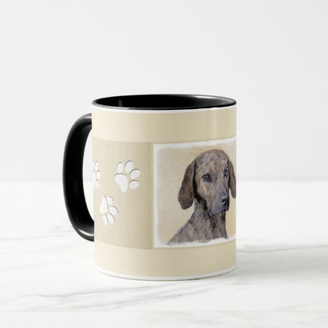 Taza Pintura de lott - Arte de perro original lindo (Anverso izquierdo)
