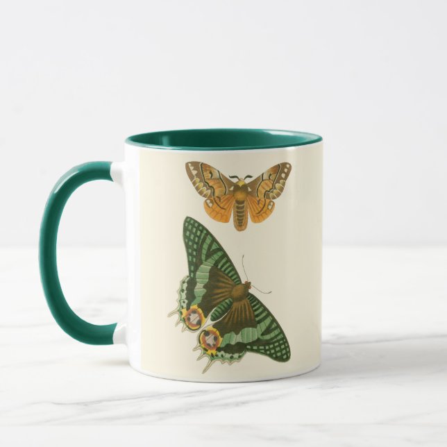 Taza Pintura de mariposa ligeramente bordeada (Izquierda)