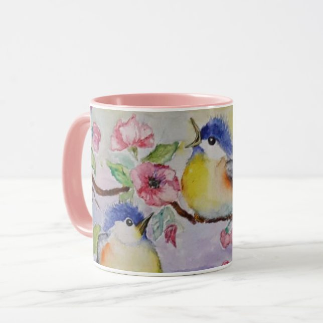 Taza Pintura de Mug de Spring Sparrows (Anverso izquierdo)