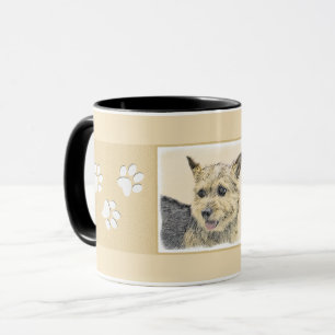Taza Pintura de Norwich Terrier - Arte de Perro Origina