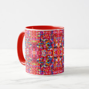 Taza Pintura de olas abstractas coloridas lindas