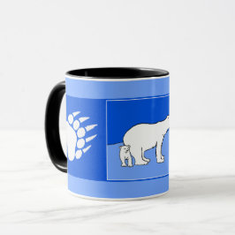 Taza Pintura de oso polar y de cachorro - Arte de vida