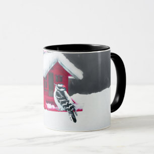 Taza Pintura de pájaro lechoso - Arte original de pájar