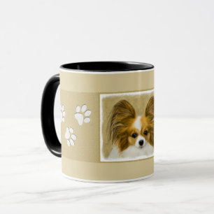 Taza Pintura de Papillon (Hound Tri) - Arte original de