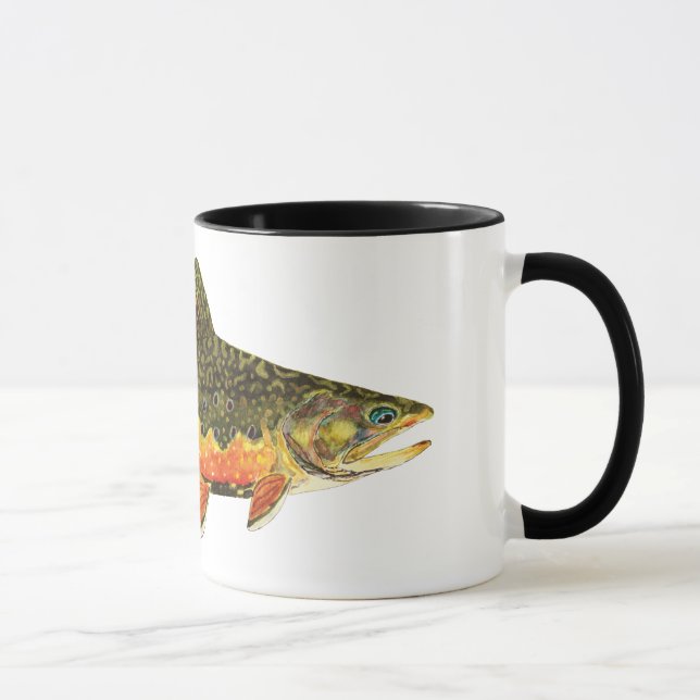 Taza Pintura de peces de trucha rota (Derecha)