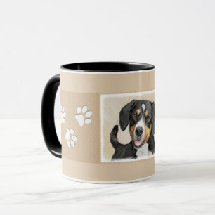 Taza Pintura de perro de la montaña Entlebucher - Arte 