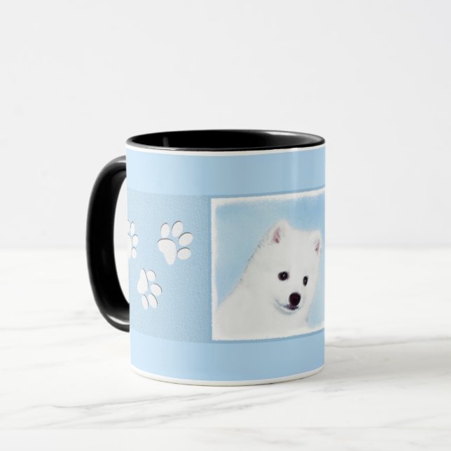 Taza Pintura de perro esquimal estadounidense - Arte or (Anverso izquierdo)