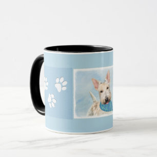 Taza Pintura de Perro Wheaten Terrier Escocés Arte Orig