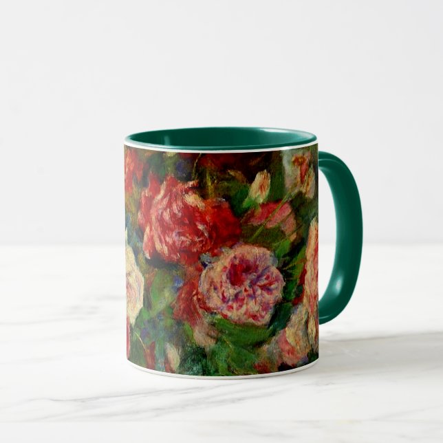 Taza Pintura de Pierre Renoir, Rosas, (Anverso derecho)