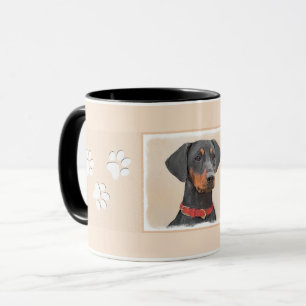 Taza Pintura de Pinscher original de arte animal