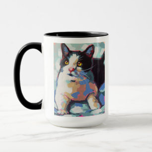 Taza Pintura de retrato de gato personalizado - Mascota