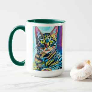 Taza Pintura de retrato de gato personalizado - Regalo 