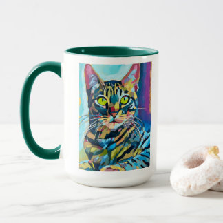 Taza Pintura de retrato de gato personalizado - Regalo