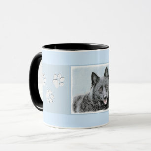 Taza Pintura de Schipperke - Arte Perro Original Cuto