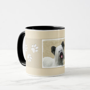 Taza Pintura de Skye Terrier - Arte de perro original l