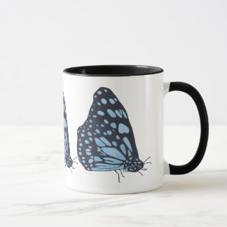 Taza Pintura de taparrabas negras manchas azules Person
