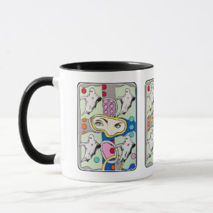 Taza Pintura de "Tattletales en la caja de espíritus"