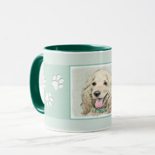Taza Pintura de tipo buffet Cocker Spaniel - Arte origi