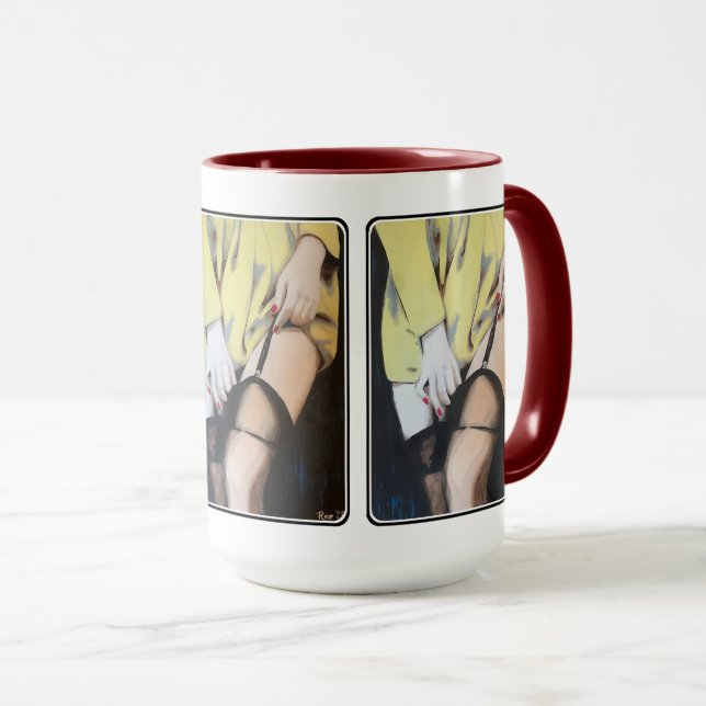 Taza Pintura de 'Un asunto de la tarde' sobre un (Anverso derecho)