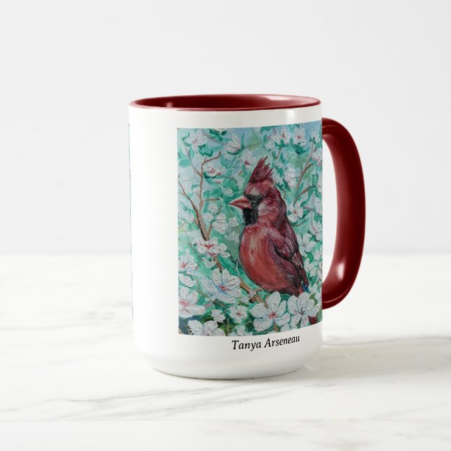 Taza Pintura del cardenal rojo (Anverso derecho)