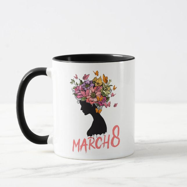Taza Pintura del Día Internacional de la Mujer, 8 de ma (Izquierda)