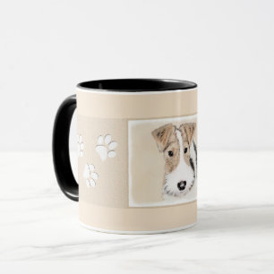 Taza Pintura del fox terrier del alambre - arte