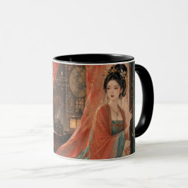 Taza Pintura del palacio del imperio Tang.