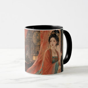 Taza Pintura del palacio del imperio Tang.