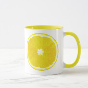 Taza Pintura digital de la loncha de limón