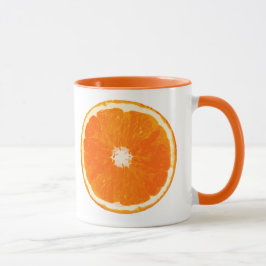 Taza Pintura digital de naranja Slice