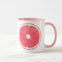 Pintura digital de rodajas de pomelo rosa