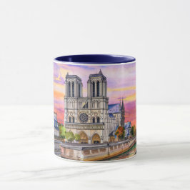 Taza Pintura en Acuarela de Monumentos de París #3
