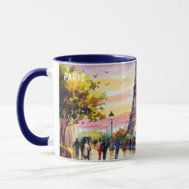 Taza Pintura en Acuarela de Monumentos de París #4