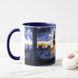 Taza Pintura en Acuarela de Vistas de Londres por la No