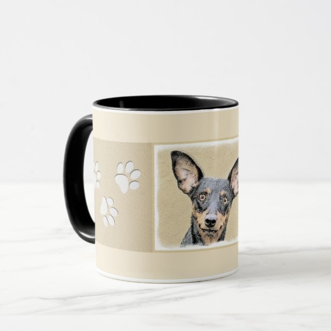 Taza Pintura en miniatura de Pinscher Cute arte origina (Anverso izquierdo)