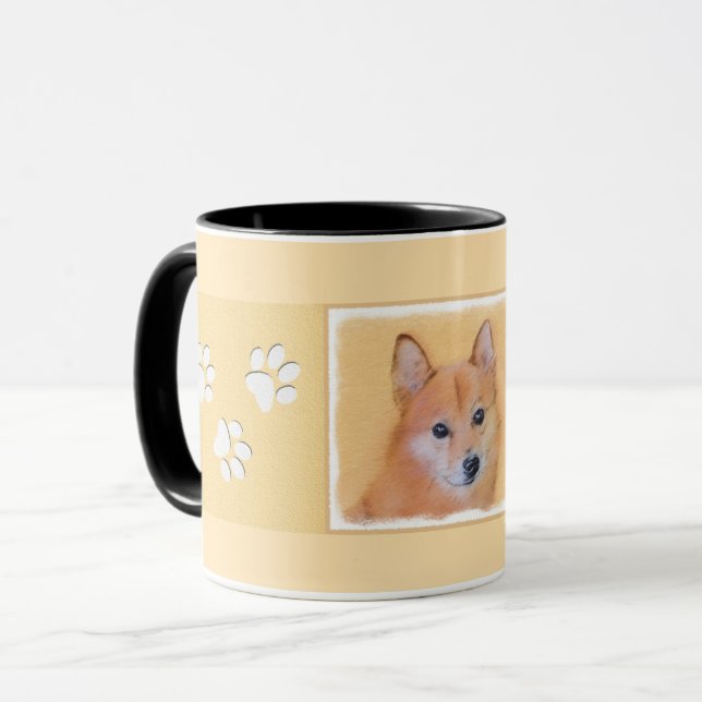 Taza Pintura finlandesa de Spitz - Arte de perro origin (Anverso izquierdo)