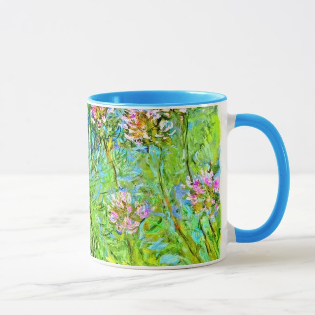 Taza Pintura floral monet: Flores agapanthus (Derecha)