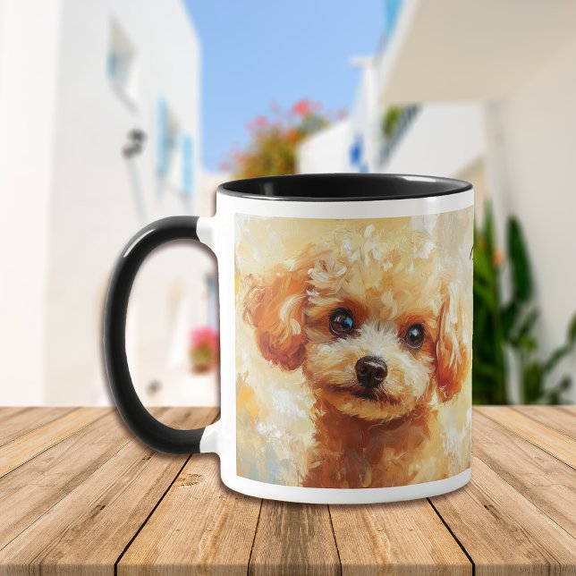 Taza Pintura impresionista de Apricot Poodle Dog (Subido por el creador)