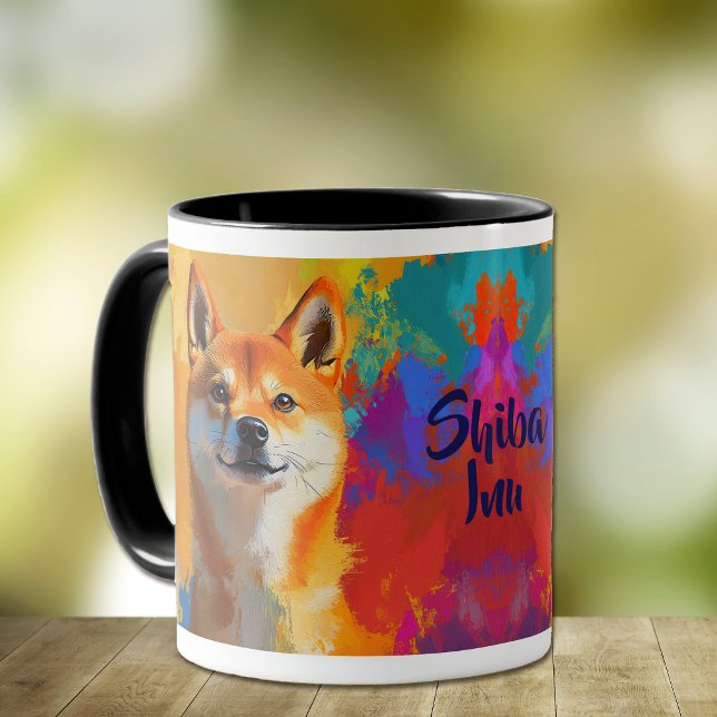 Taza Pintura impresionista de chiba inu (Subido por el creador)