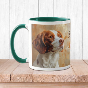 Taza Pintura impresionista de perro de Bretaña