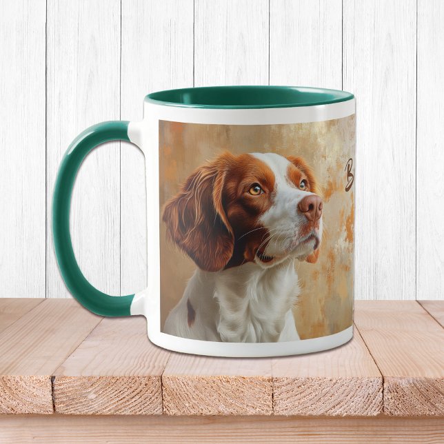 Taza Pintura impresionista de perro de Bretaña (Subido por el creador)