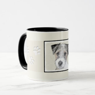 Taza Pintura Rusell Terrier - Arte Perro Original