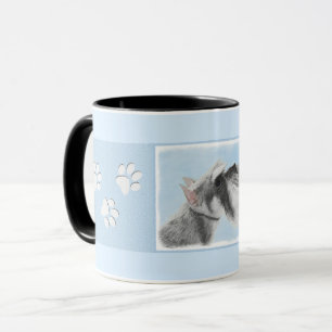 Taza Pintura Schnauzer (gigante, estándar) - Arte de pe